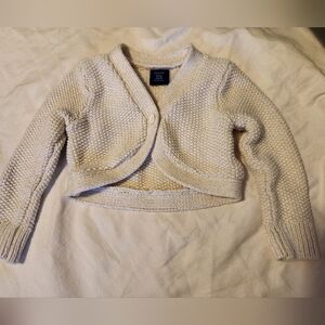 ❤️ 3/$15! GAP Sparkly-Cream Textured Kid's Shrug
